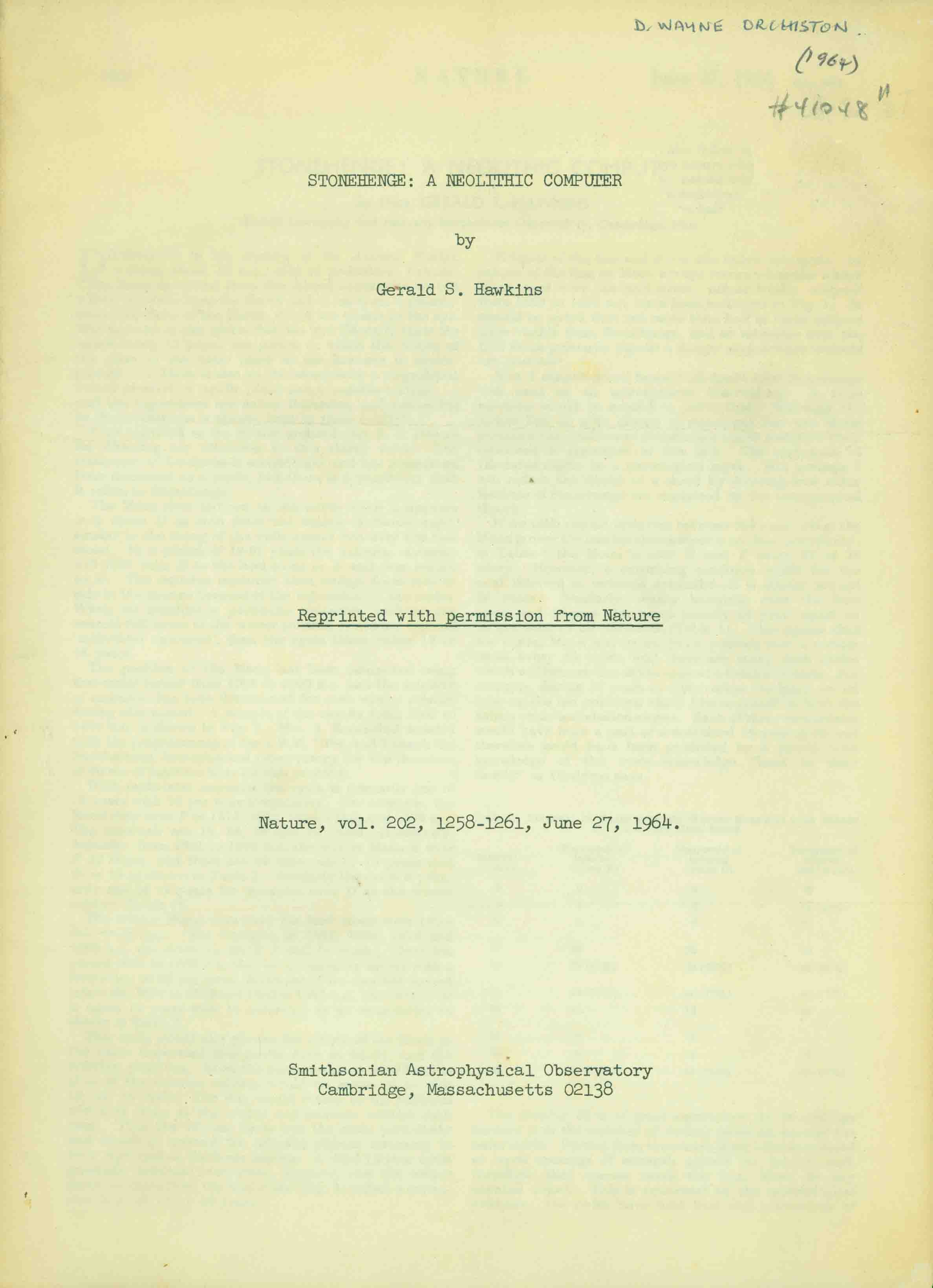 Neolithic Computer BEYOND STONEHENGE.