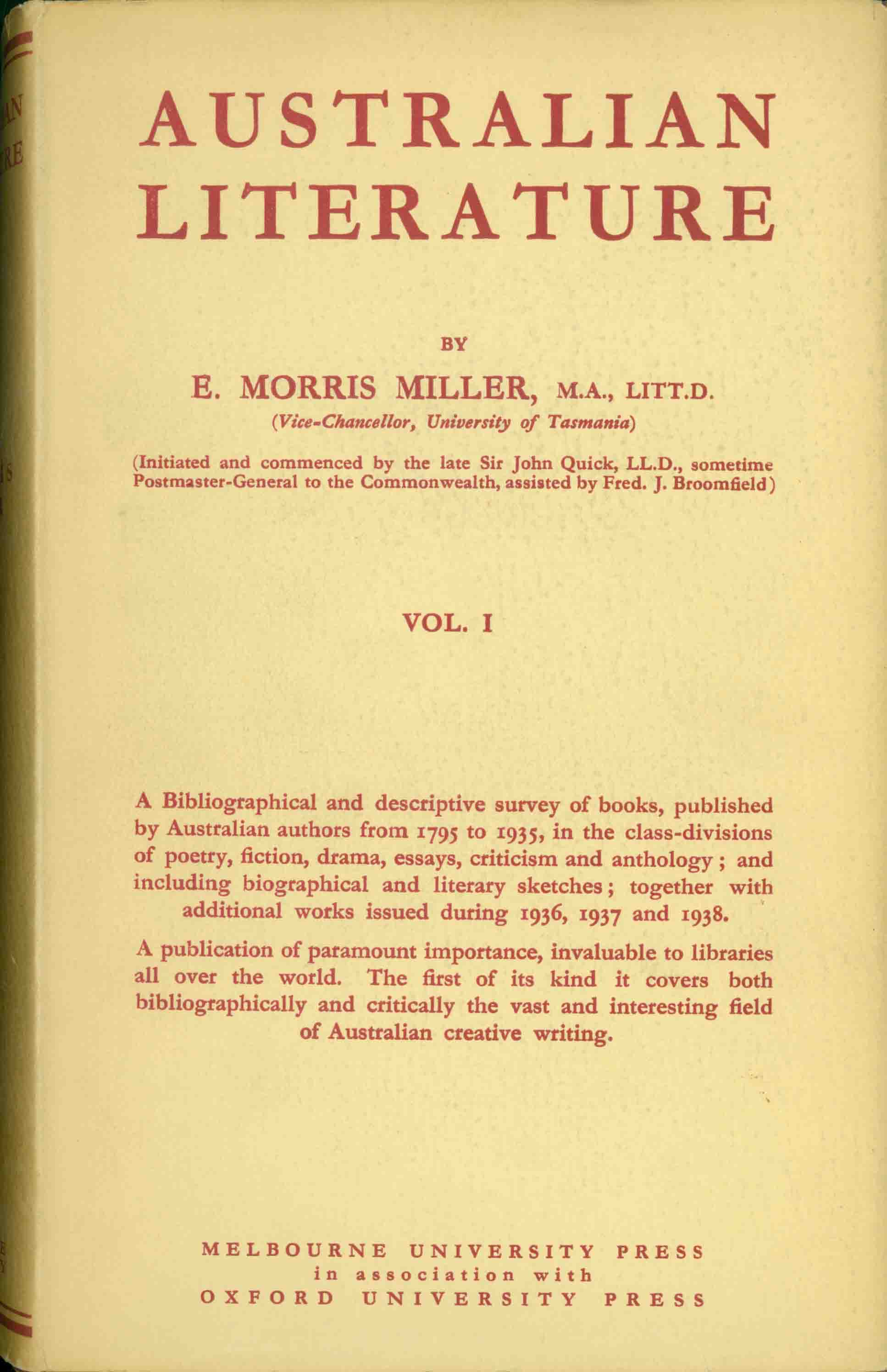 AUSTRALIAN LITERATURE