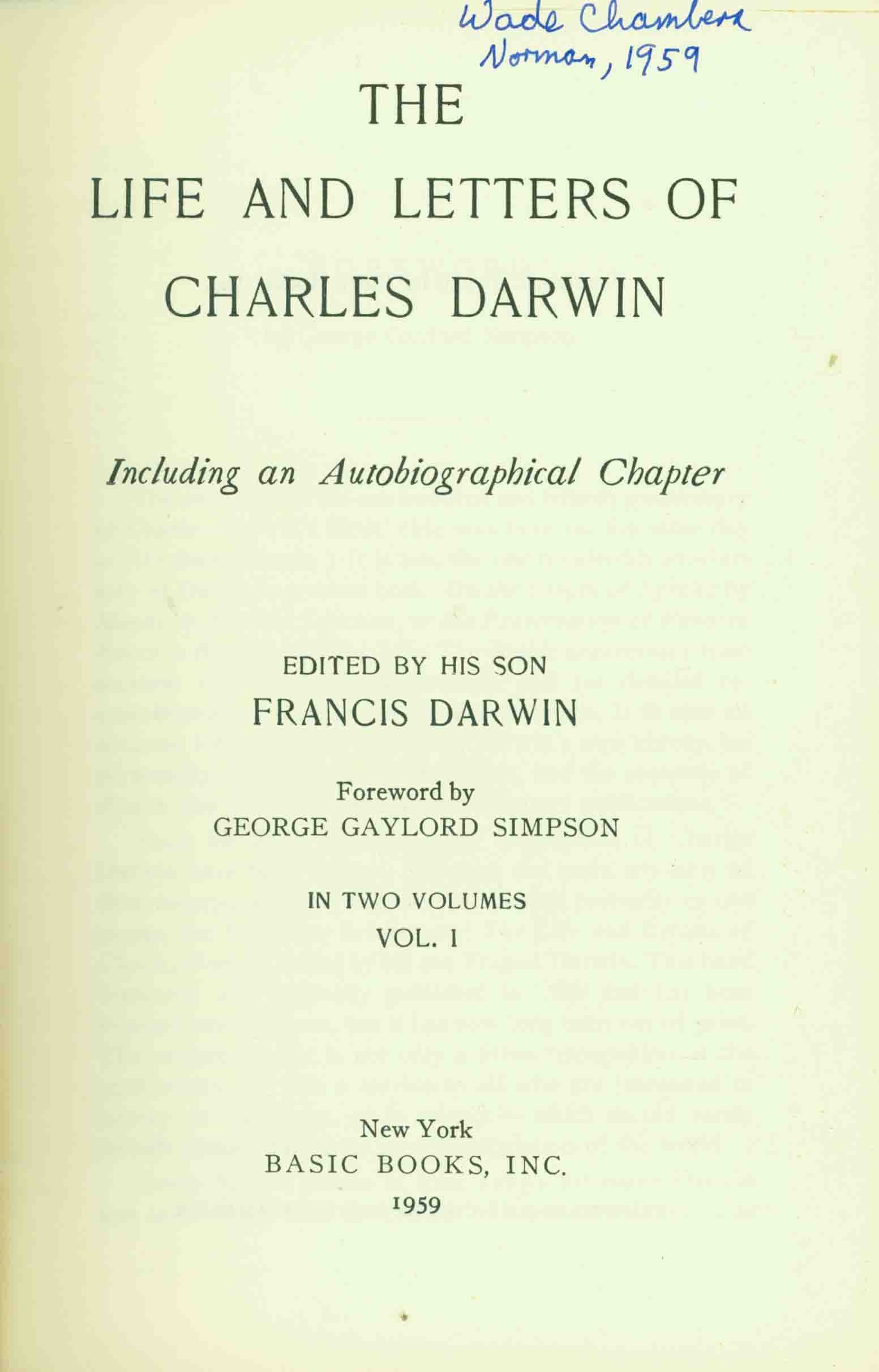 CHARLES DARWIN.