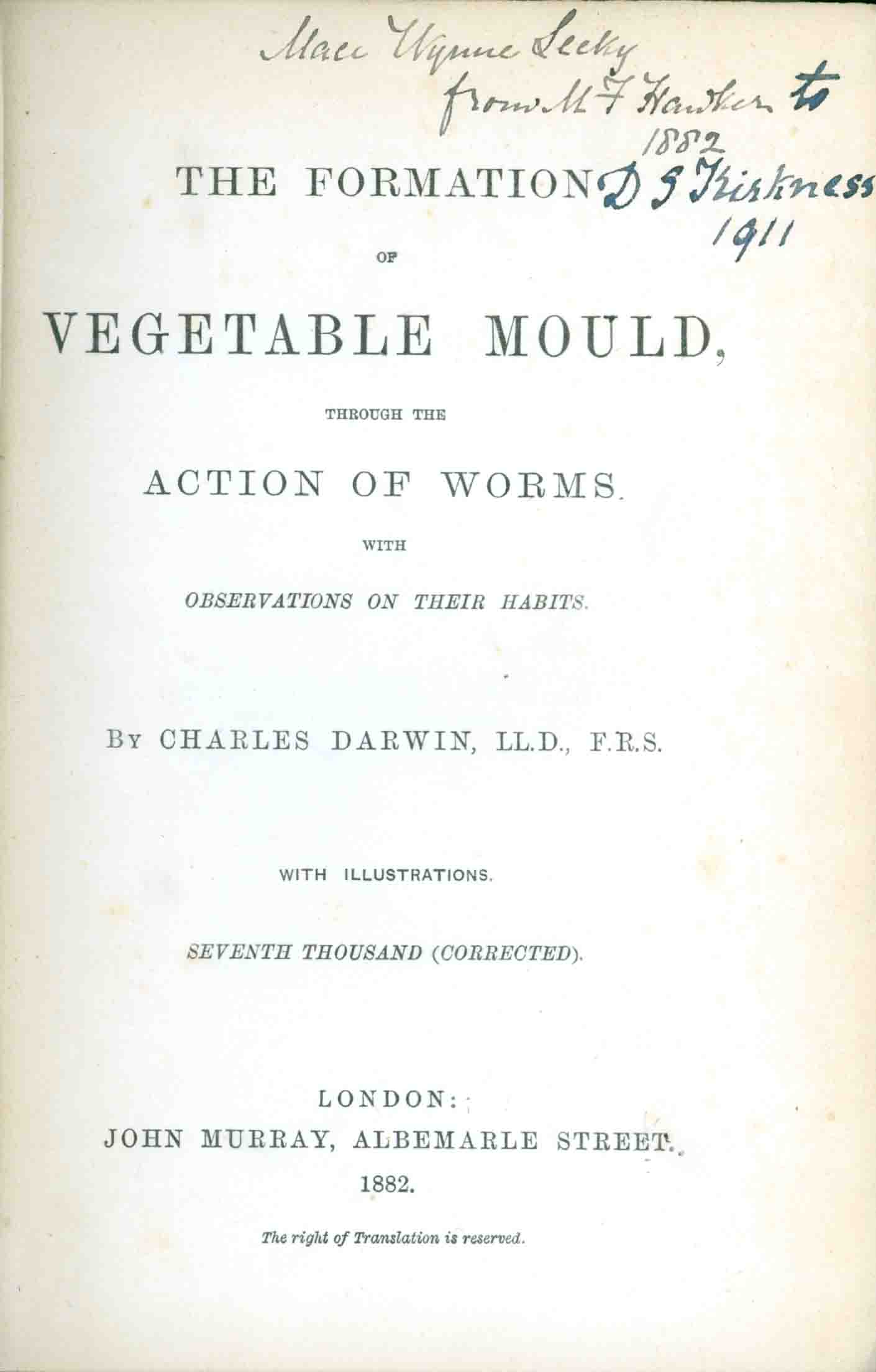 THE FORMATION OF VEGETABLE MOULD